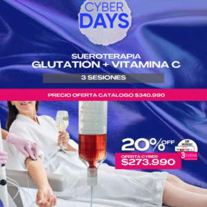 Sueroterapia + Glutati+on + Vitamina C 3 ses.